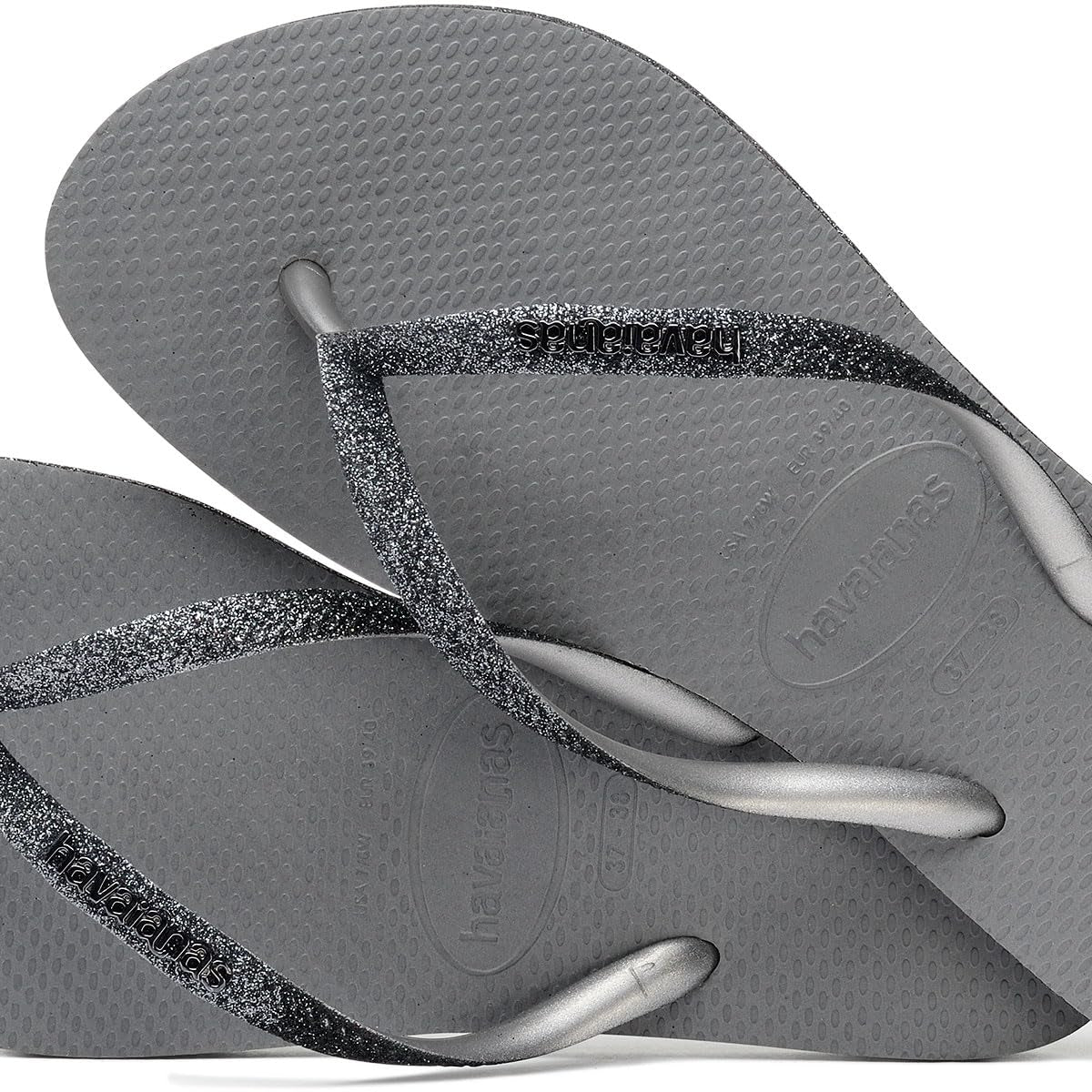 Havaianas Slim Flip Flops - Unisex Sparkle Ballet Rose Shoe Deals Outlet