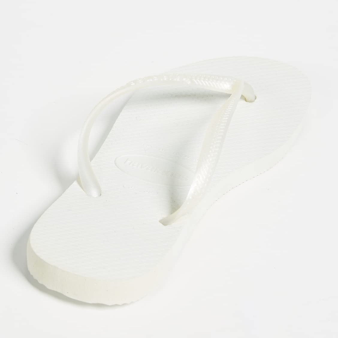 Havaianas Slim Flip Flops - Unisex White Shoe Deals Outlet