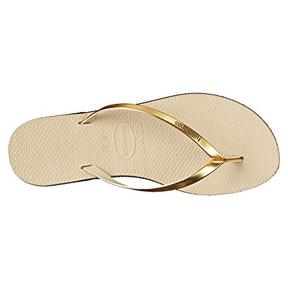 Havaianas Slim Metalic - Women's Sand Grey/Light Gold Shoe Deals Outlet