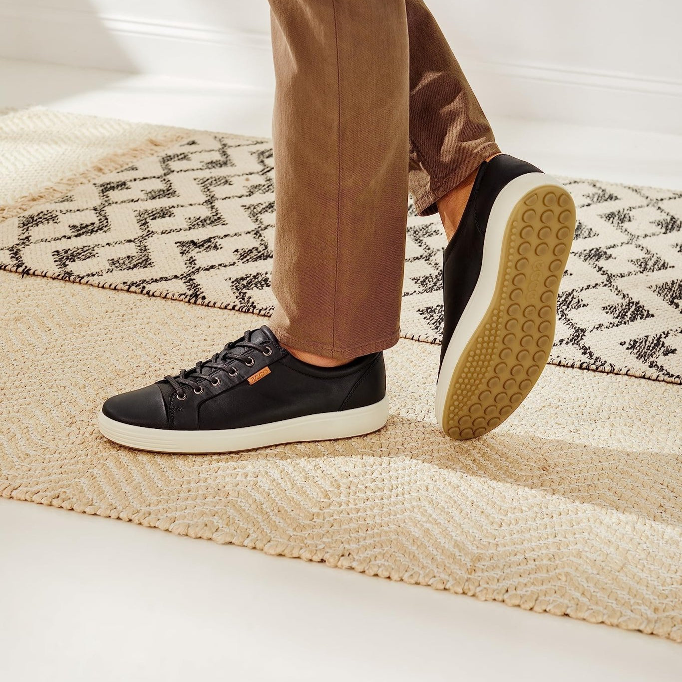 ECCO Soft 7 Sneaker - Men's Dark Clay Nubuck/Lion Shoe Deals Outlet