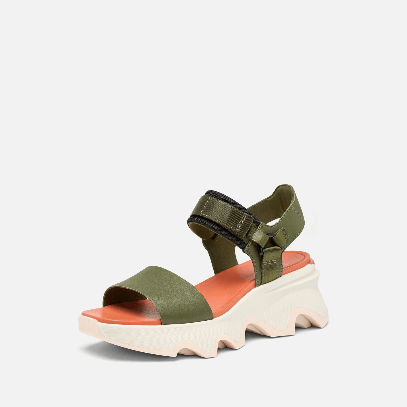 SOREL KINETIC Impact Y - Strap High Utility Green / Pearlescent 8.5 M 195982588230 Shoe Deals Outlet