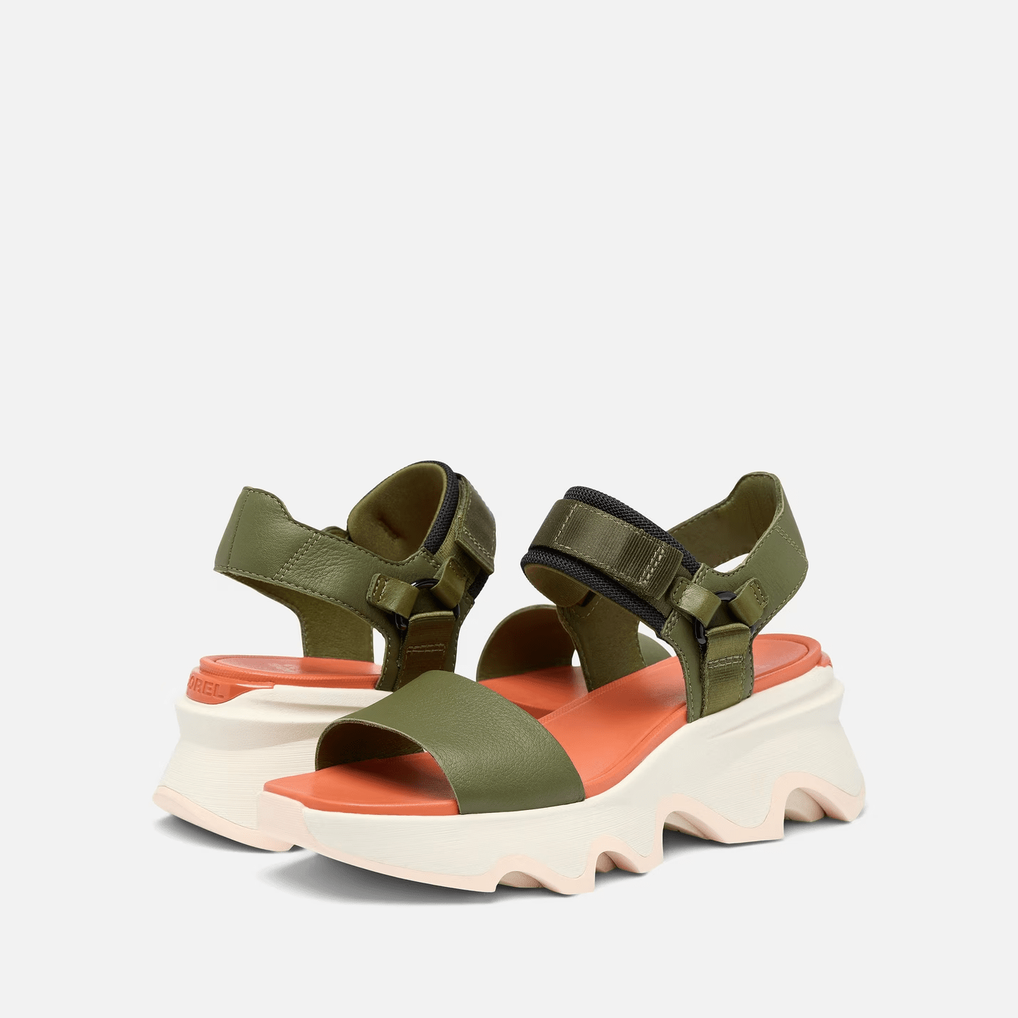 SOREL KINETIC Impact Y - Strap High Utility Green / Pearlescent 8.5 M 195982588230 Shoe Deals Outlet