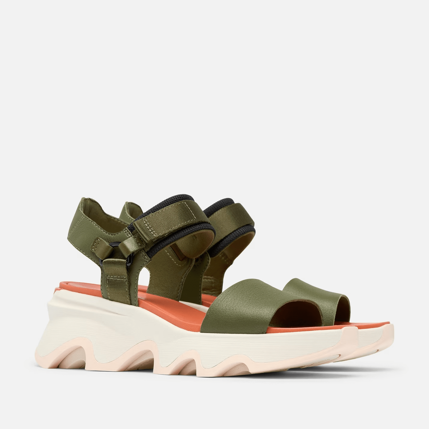 SOREL KINETIC Impact Y - Strap High Utility Green / Pearlescent 8.5 M 195982588230 Shoe Deals Outlet