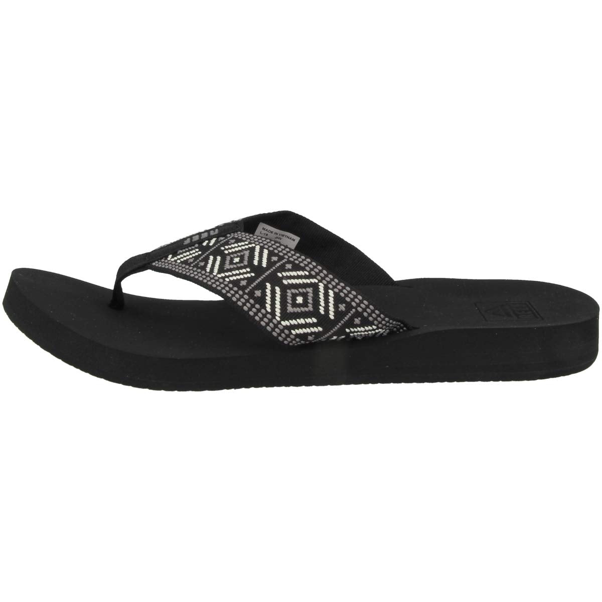 Reef Spring Woven - Women's Black/White Shoe Deals Outlet