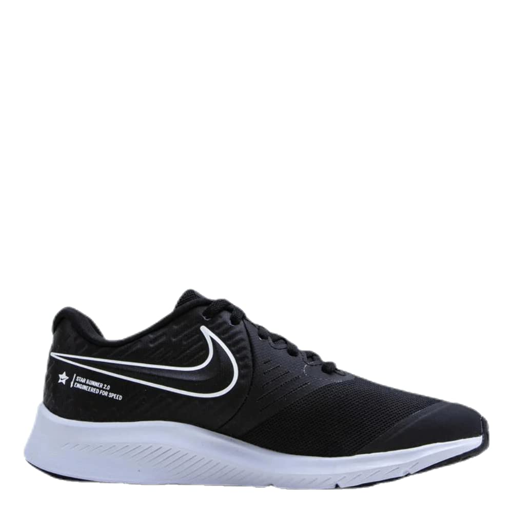 Nike Star Runner 2 - Kids Black/White - Black - Volt Shoe Deals Outlet