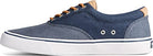 Sperry Striper ll CVO Waxy Canvas - Men's Navy Tonal Shoe Deals Outlet