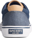 Sperry Striper ll CVO Waxy Canvas - Men's Navy Tonal Shoe Deals Outlet