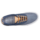 Sperry Striper ll CVO Waxy Canvas - Men's Navy Tonal Shoe Deals Outlet