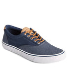Sperry Striper ll CVO Waxy Canvas - Men's Navy Tonal Shoe Deals Outlet