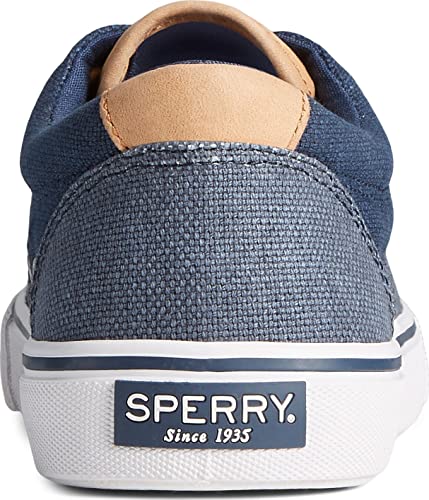 Sperry Striper ll CVO Waxy Canvas - Men's Navy Tonal Shoe Deals Outlet