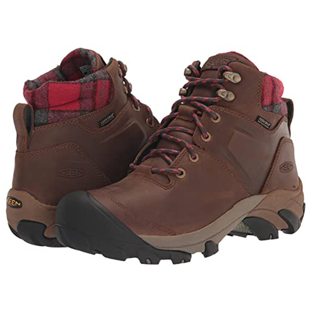 KEEN Targhee ll Winter WP - Men's Dark Earth/Red Plaid Shoe Deals Outlet