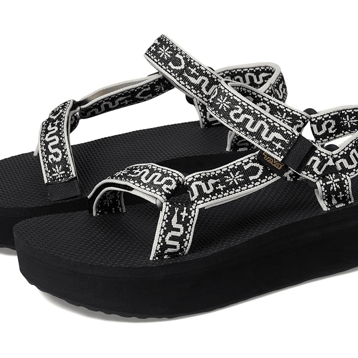 Teva Flatform Bandana Black / Birch 10 M 196565095794 Shoe Deals Outlet