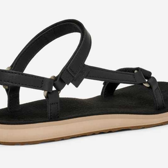 Teva Original Universal Sandal Slim Leather Black / Tan 6 M 197634662671 Shoe Deals Outlet