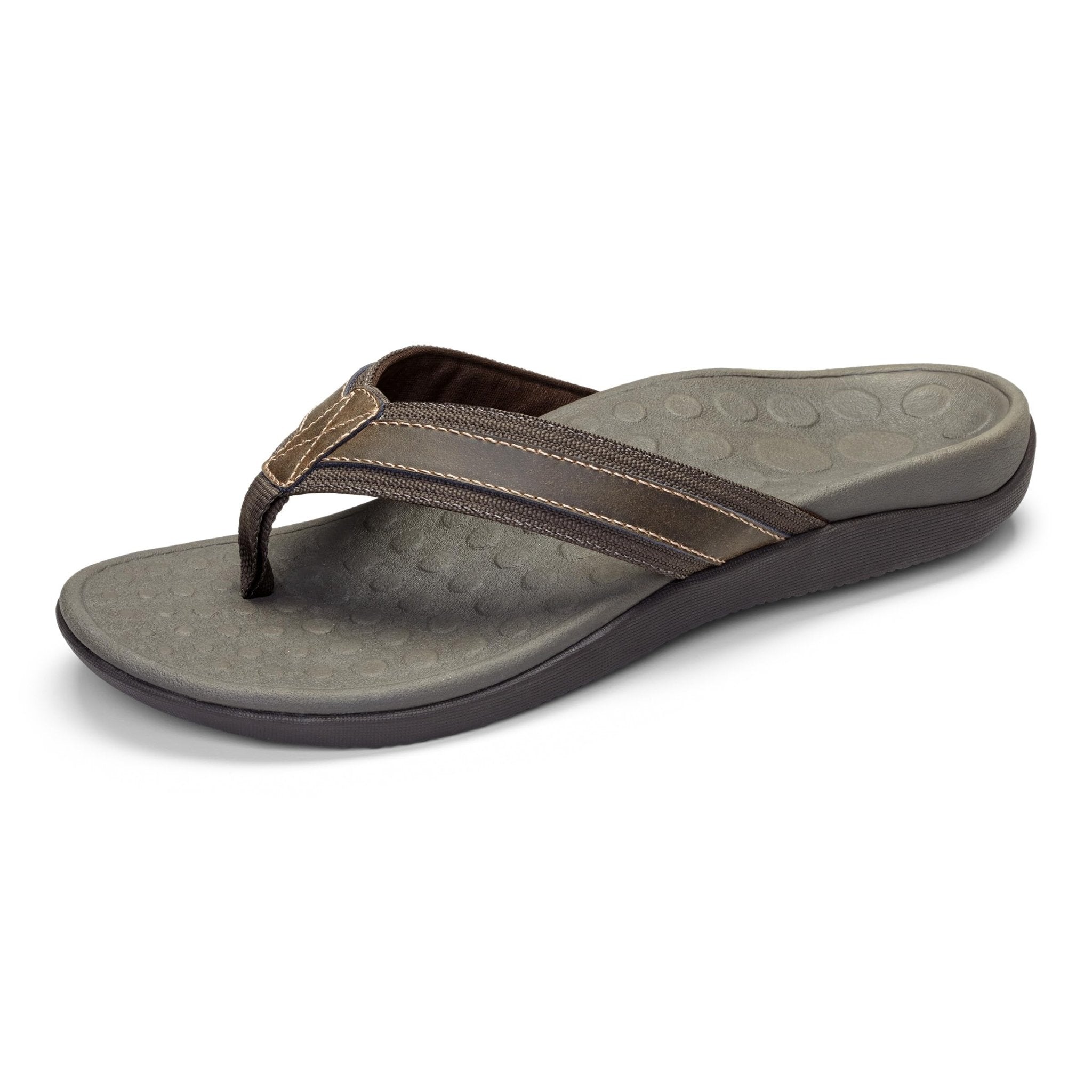 VIONIC Tide Toe Post Sandal - Men's Brown Shoe Deals Outlet