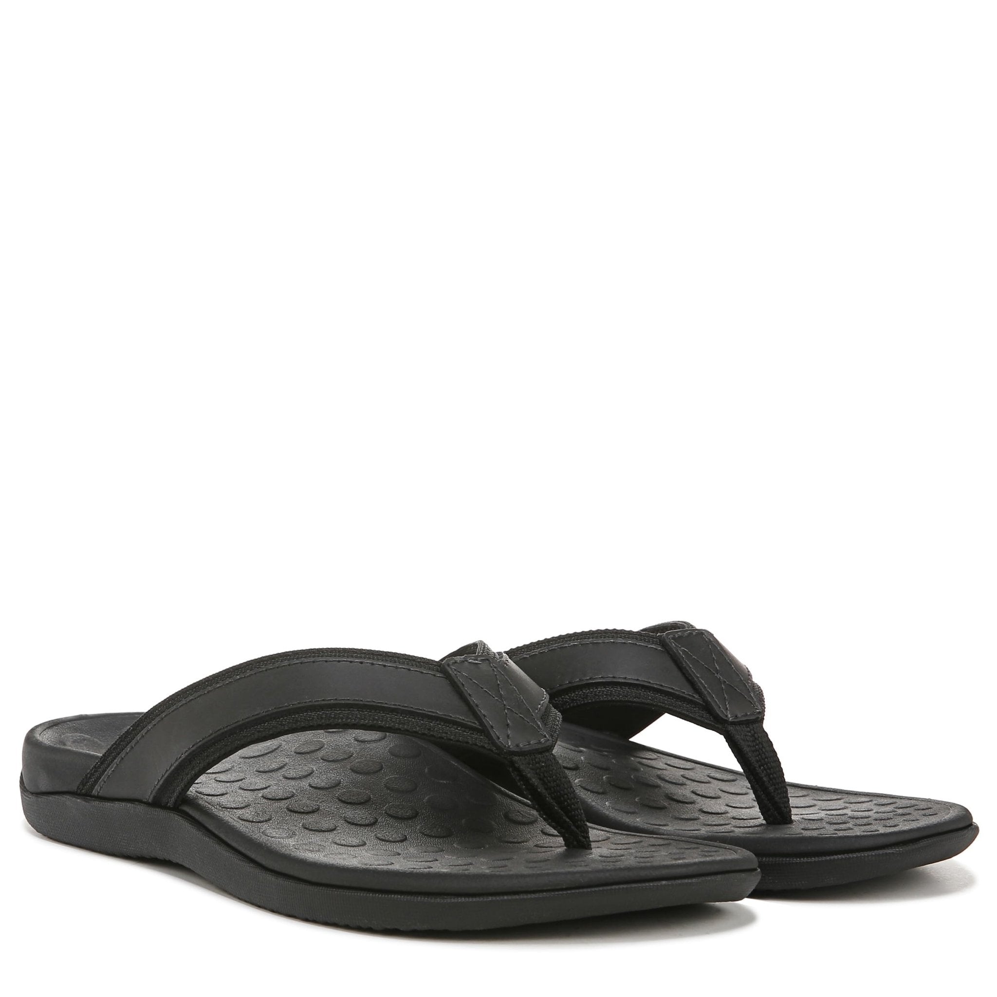 VIONIC Tide Toe Post Sandal - Men's Black Shoe Deals Outlet