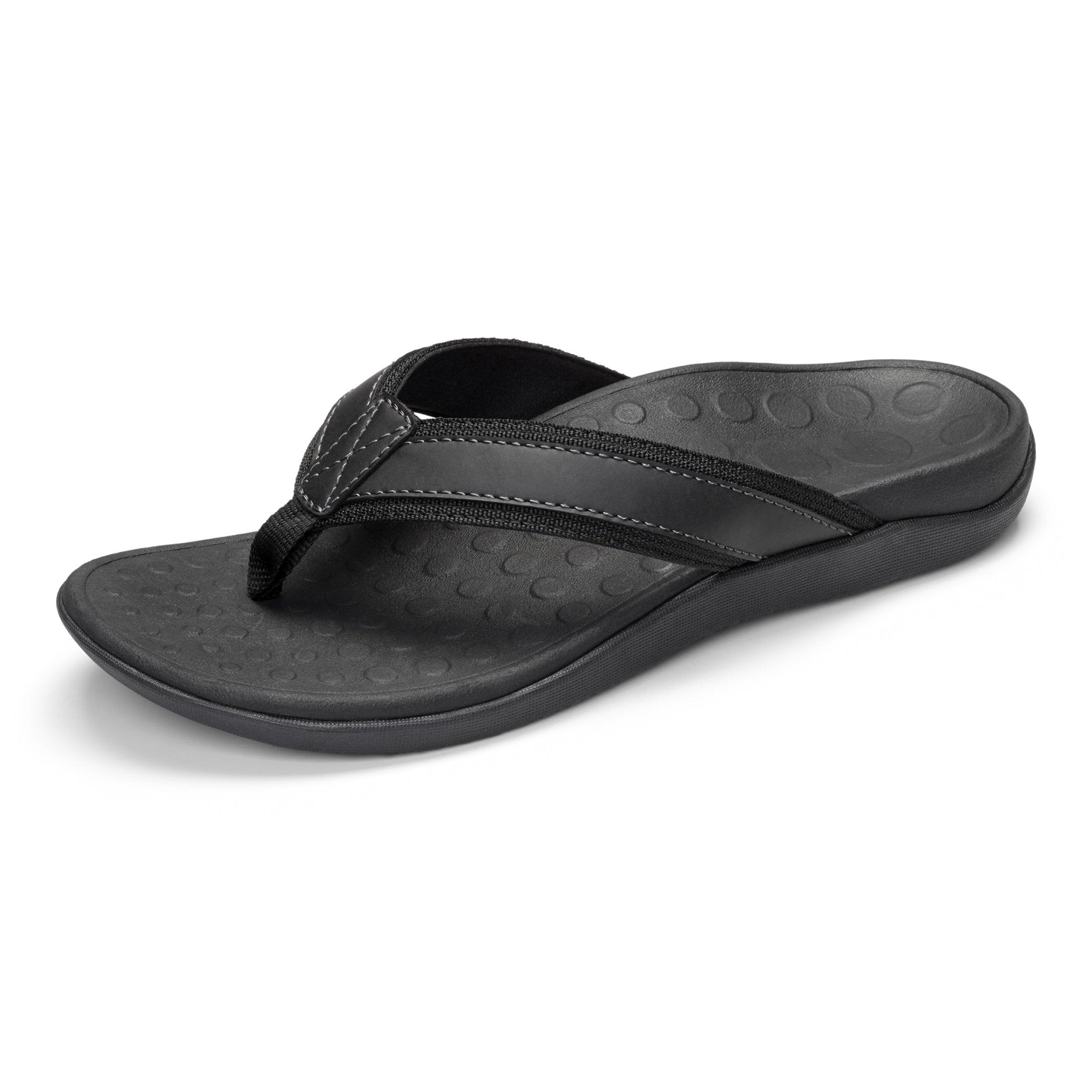VIONIC Tide Toe Post Sandal - Men's Black Shoe Deals Outlet