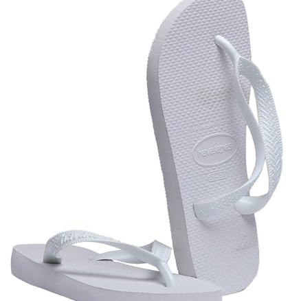 Havaianas Top Flip Flops - Unisex White Shoe Deals Outlet