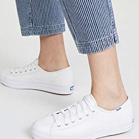 Keds Triple Kick Leather - Women's White Shoe Deals Outlet