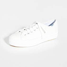 Keds Triple Kick Leather - Women's White Shoe Deals Outlet