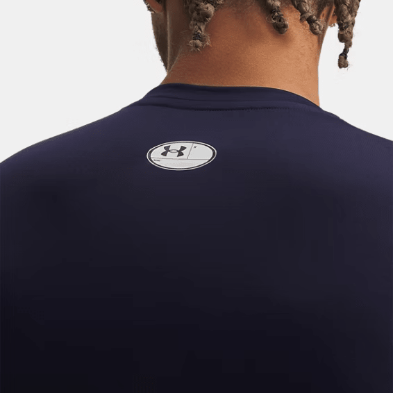 Under Armour HeatGear Compression Long Sleeve Midnight Navy / White Large 194513904464 Shoe Deals Outlet