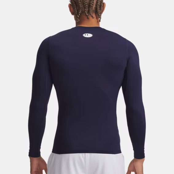 Under Armour HeatGear Compression Long Sleeve Midnight Navy / White Large 194513904464 Shoe Deals Outlet