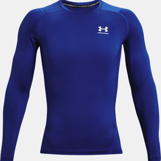 Under Armour HeatGear Compression Long Sleeve Royal / White XL 194513906970 Shoe Deals Outlet
