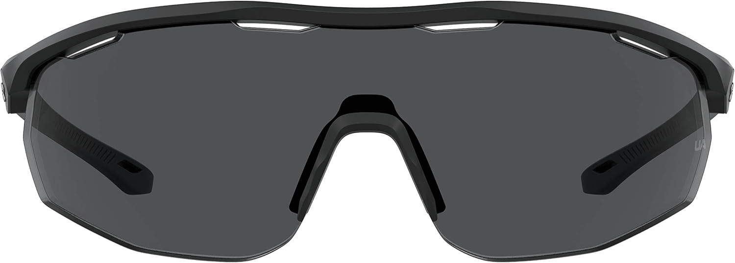 Under Armour UA Gametime Wrap Sunglasses Matte Black/Grey 99mm 716736383811 Shoe Deals Outlet