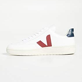 VEJA V - 12 LEATHER - Men's White/Marsala/Nautico Shoe Deals Outlet