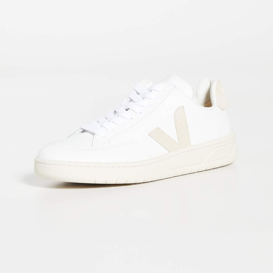 VEJA V - 12 LEATHER - Women's White/Sable Shoe Deals Outlet