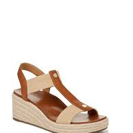 VIONIC Calera Wedge Sandal Camel Leather 11 M 192329985349 Shoe Deals Outlet