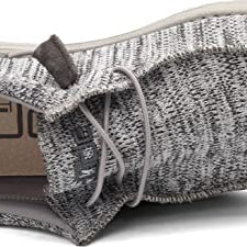Hey Dude Wally Sox - Men's Grey Shoe Deals Outlet
