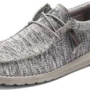 Hey Dude Wally Sox - Men's Grey Shoe Deals Outlet