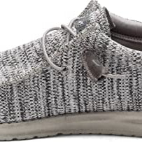 Hey Dude Wally Sox - Men's Grey Shoe Deals Outlet
