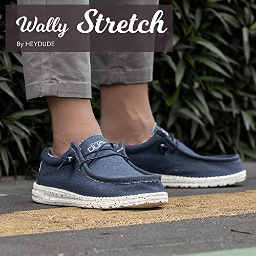 Hey Dude Wally Stretch - Men's Blue Shoe Deals Outlet