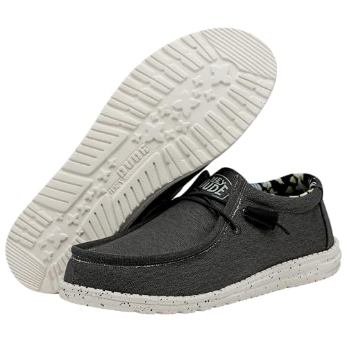 Hey Dude Wally Stretch - Men's Black Shoe Deals Outlet