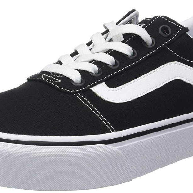 Vans Ward Platform Sneaker - Women's Black/White Shoe Deals Outlet