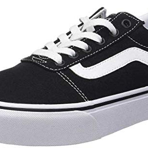 Vans Ward Platform Sneaker - Women's Black/White Shoe Deals Outlet