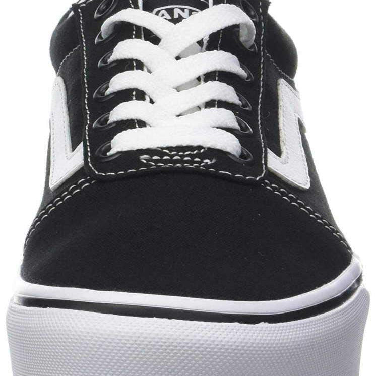 Vans Ward Platform Sneaker - Women's Black/White Shoe Deals Outlet
