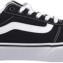 Vans Ward Platform Sneaker - Women's Black/White Shoe Deals Outlet