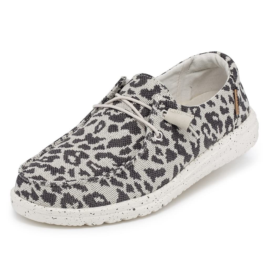 Hey Dude Wendy - Women's Woven Cheetah Grey Shoe Deals Outlet