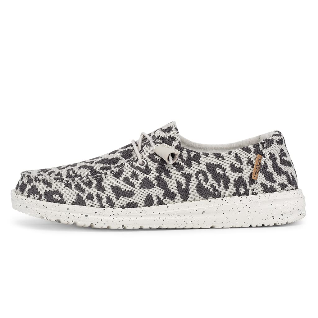 Hey Dude Wendy - Women's Woven Cheetah Grey Shoe Deals Outlet