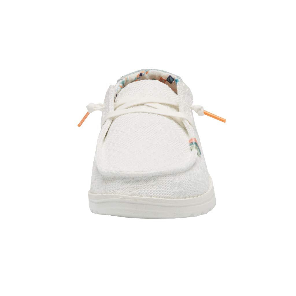 Hey Dude Wendy - Women's White/Crochet Shoe Deals Outlet