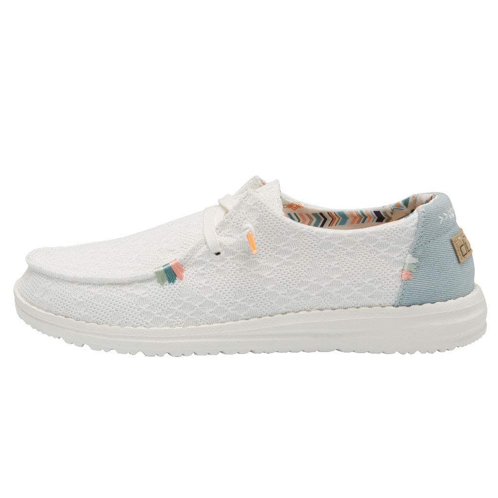 Hey Dude Wendy - Women's White/Crochet Shoe Deals Outlet