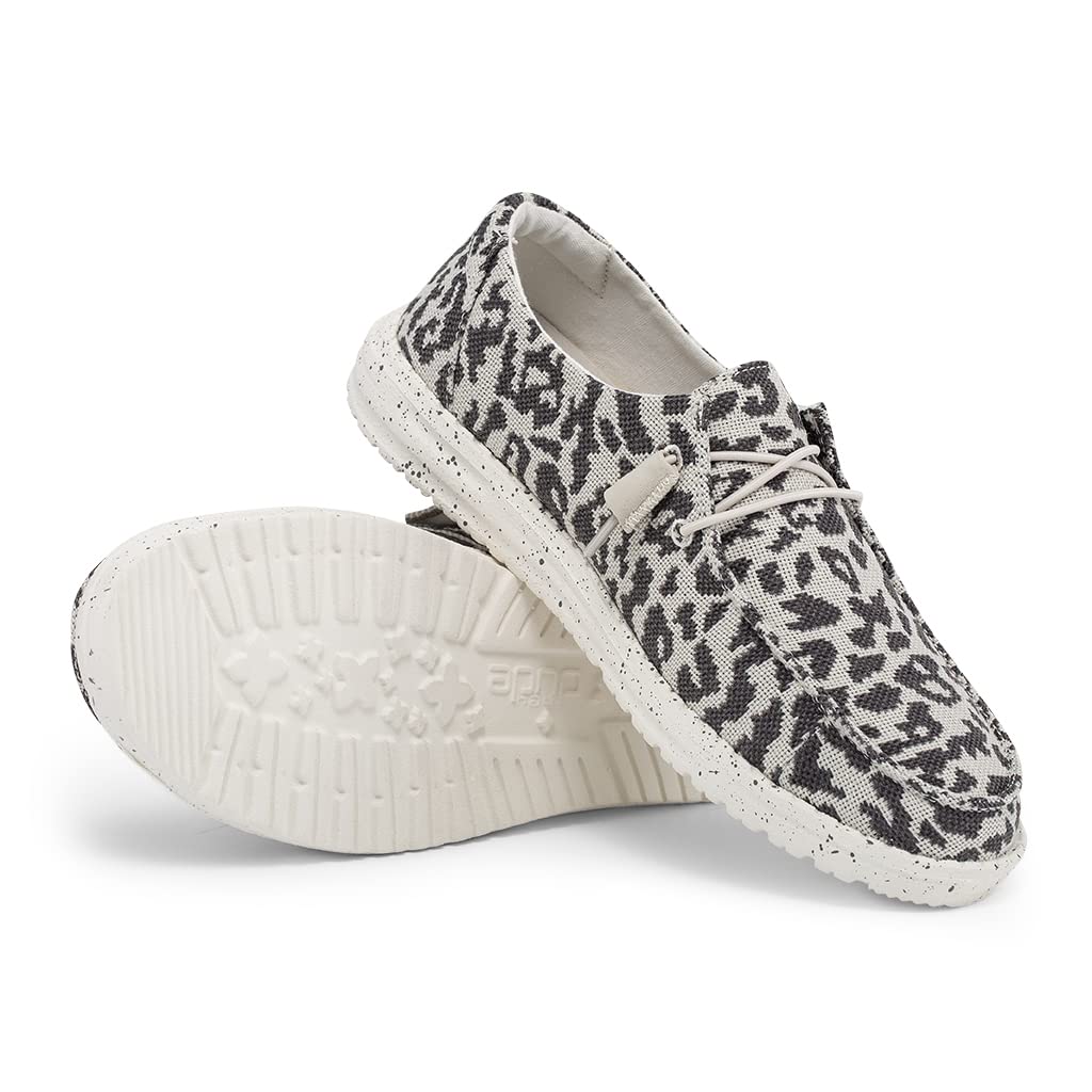 Hey Dude Wendy - Women's Woven Cheetah Grey Shoe Deals Outlet