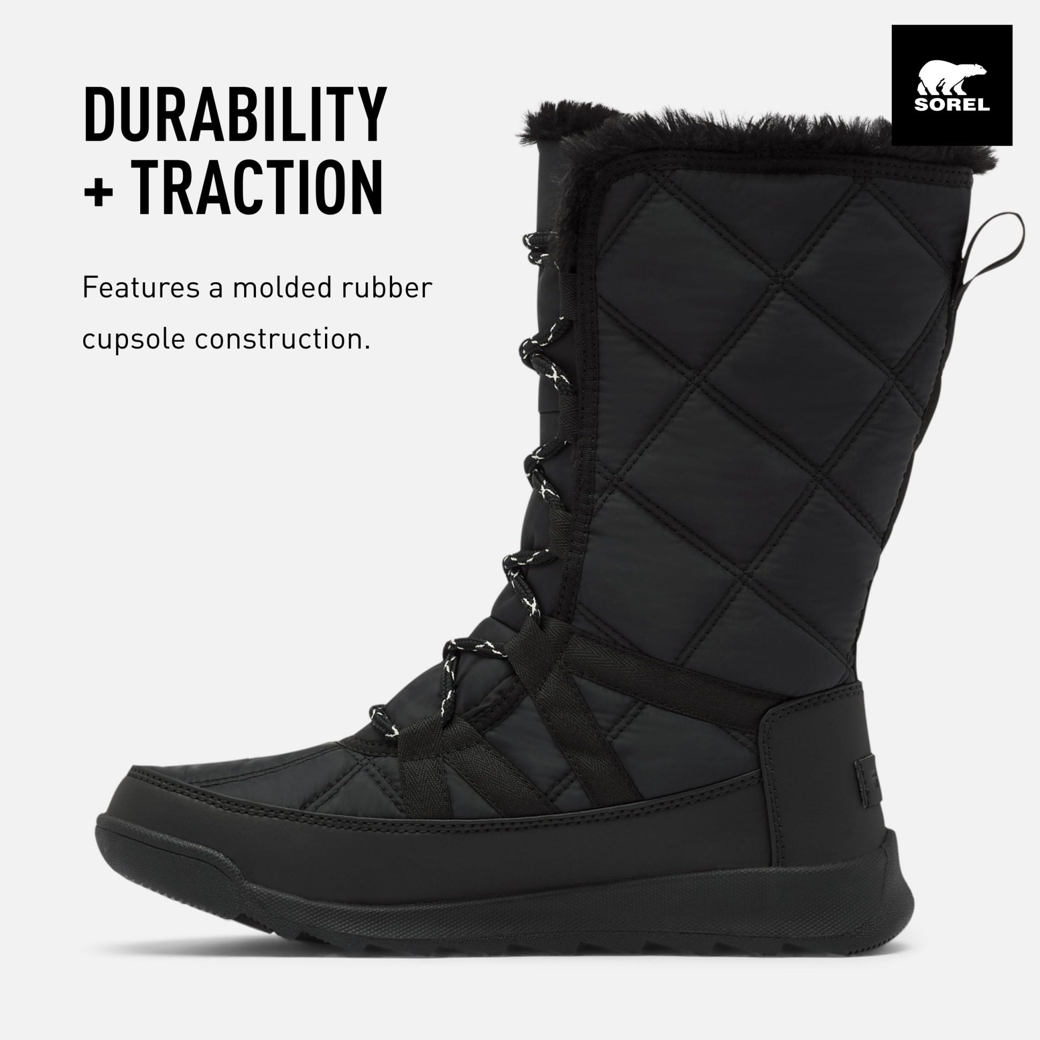 SOREL Whitney ll Tall Lace - Women's Black Shoe Deals Outlet