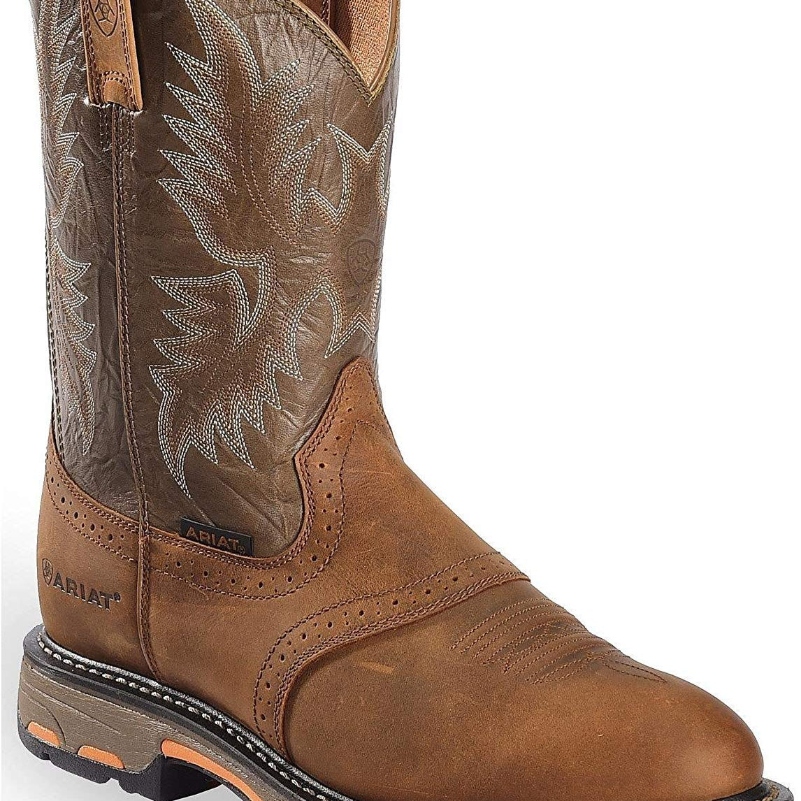 Ariat Workhog Pull - on Western Boot - Men's Bark Shoe Deals Outlet