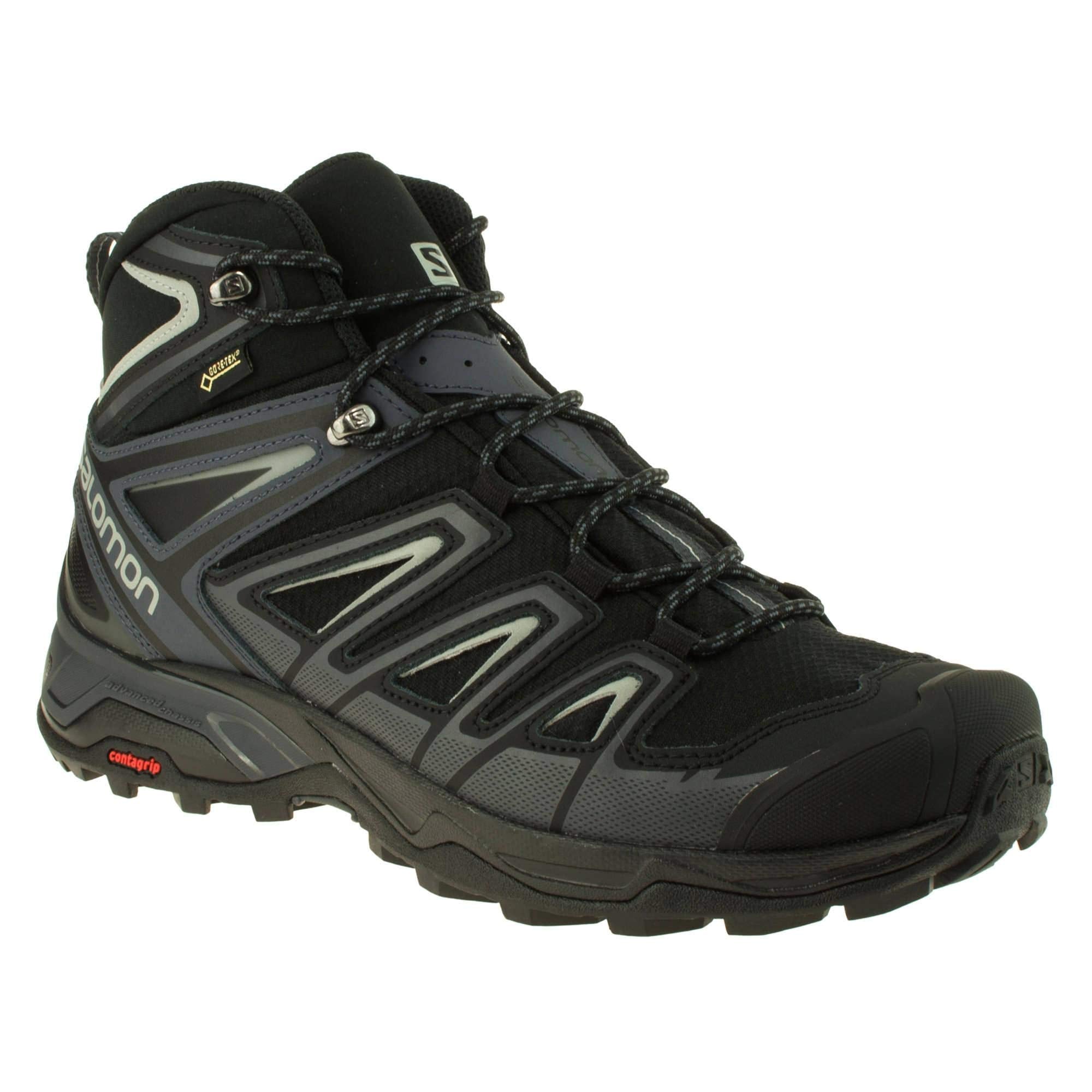 Salomon X Ultra 3 Mid GTX - Men's Black/India Ink/Monument Shoe Deals Outlet