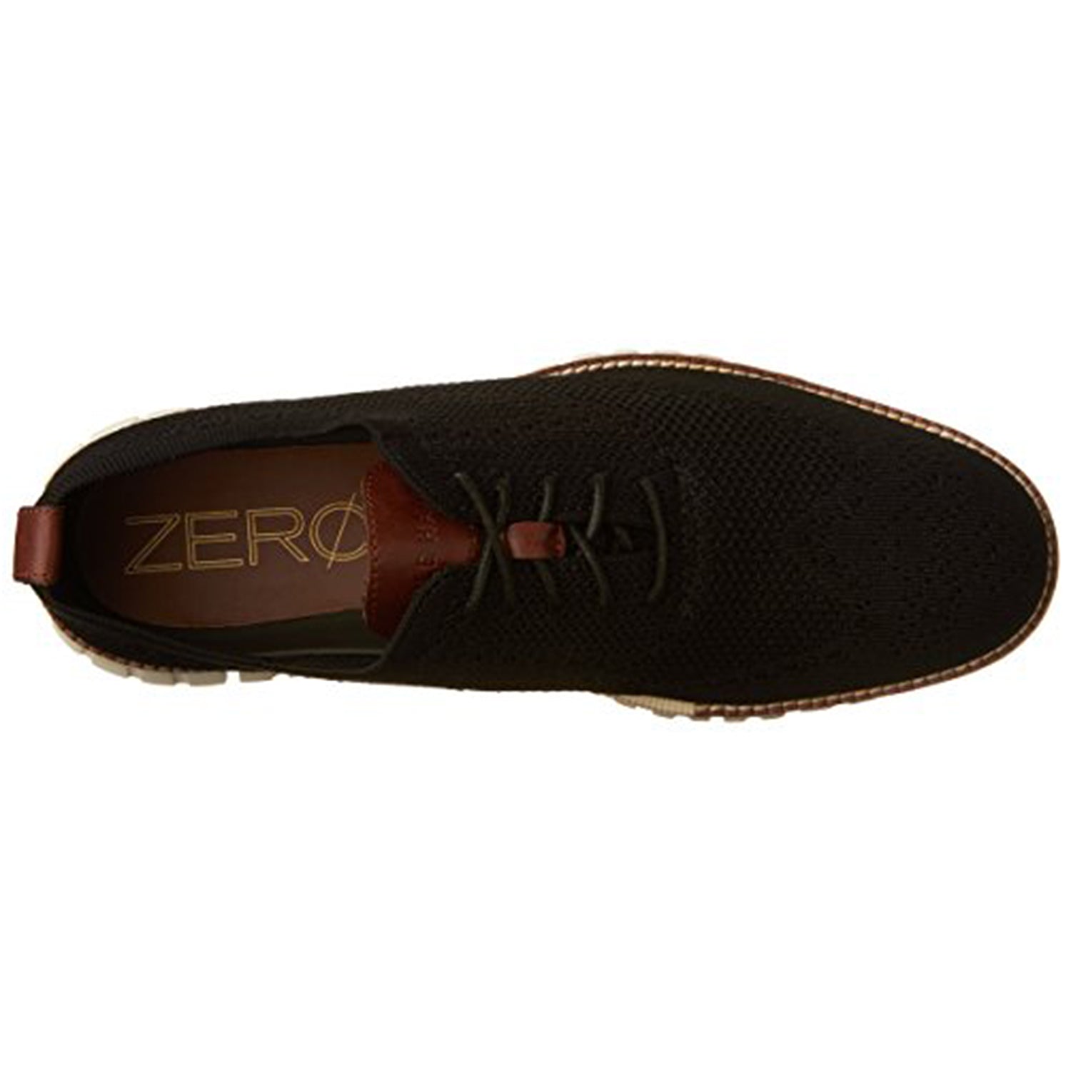 Cole Haan ZeroGrand Stitchlite Wingtip Oxford - Men's Black/Ivory Shoe Deals Outlet