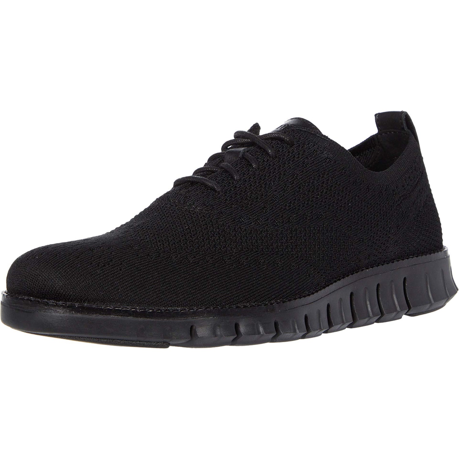 Cole Haan ZeroGrand Stitchlite Wingtip Oxford - Men's Black Knit/Black Shoe Deals Outlet