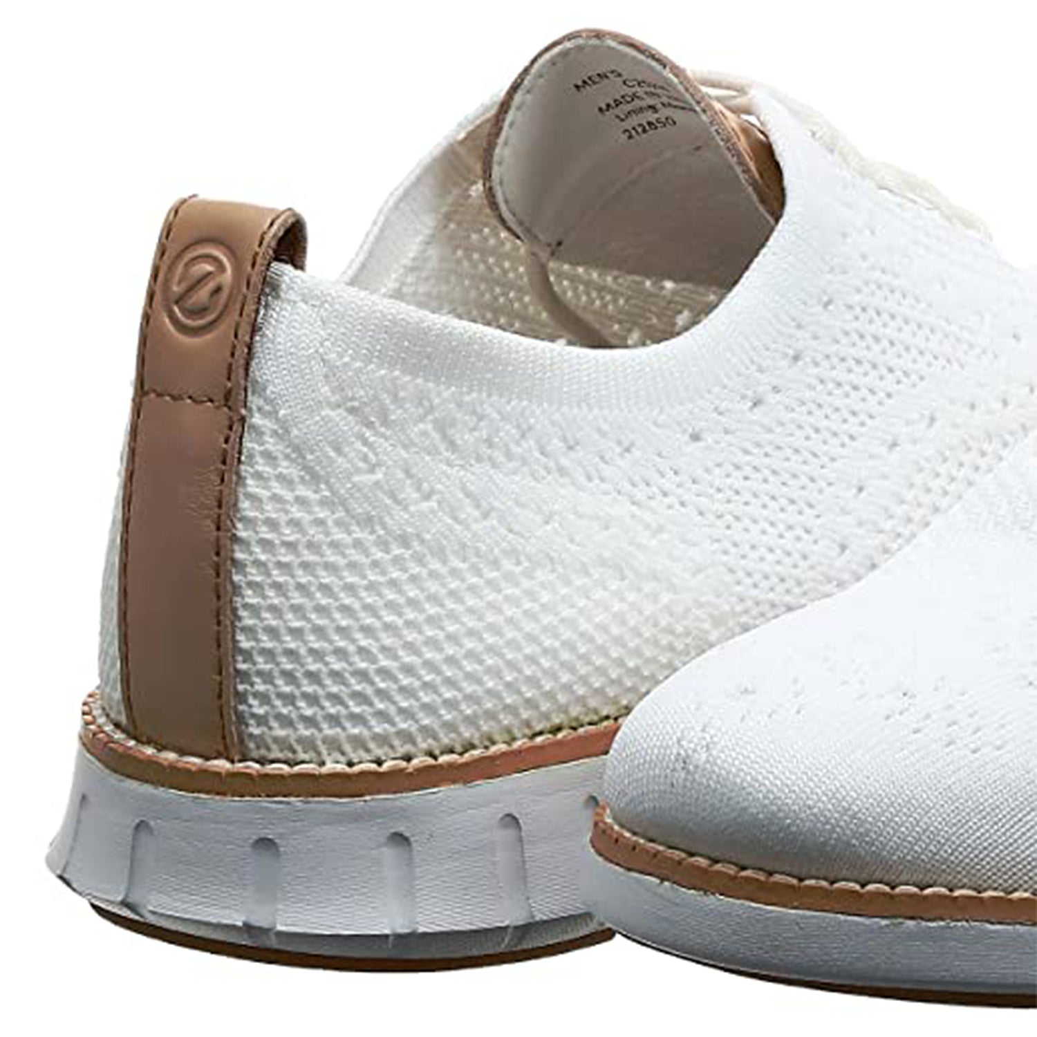 Cole Haan ZeroGrand Stitchlite Wingtip Oxford - Men's Optic White Knit/White Shoe Deals Outlet